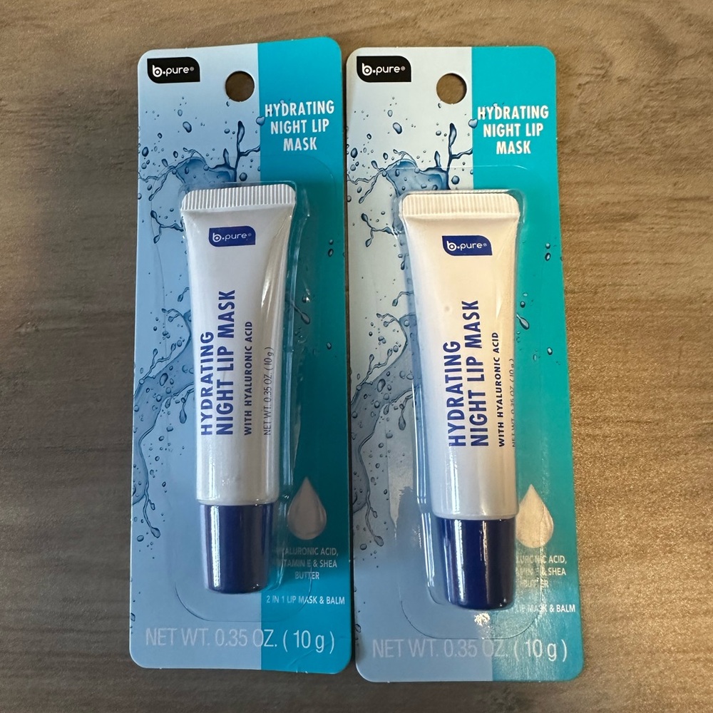 B Pure Hydrating Overnight Lip Mask X 2 NWT